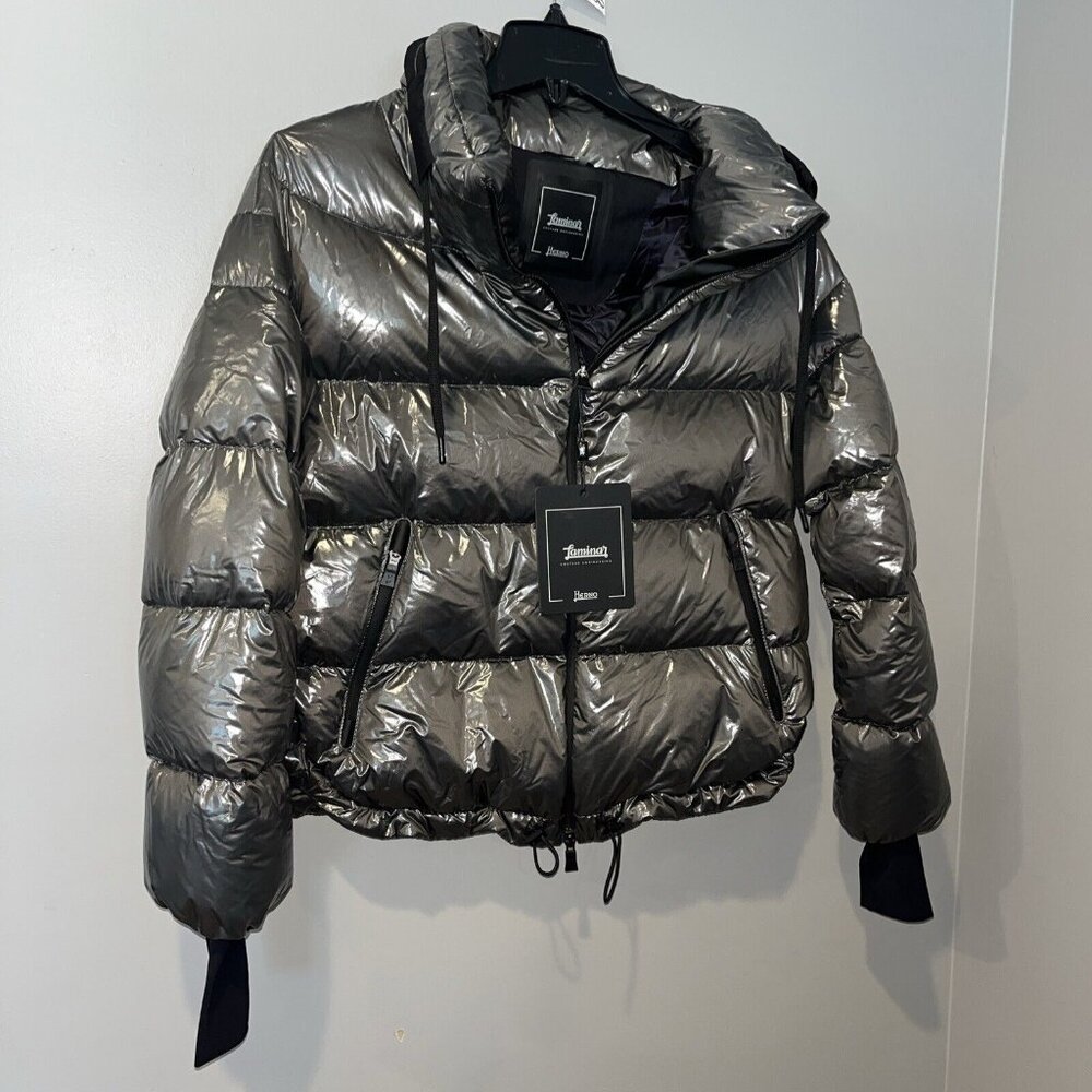 Herno Laminar Down Water Repellent Puffer Jacket Coat US 4 IT 40 Small S New - Picture 7 of 11